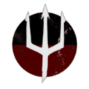 Fork On Black Top and Red Bottom Circle inc.